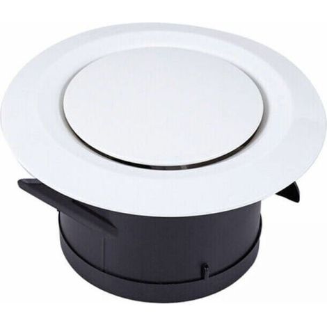 Cyslmuk – Sortie d’aération murale/plafond réglable de 200 mm de diamètre – Grille d’aération en plastique à lames orientables – Installation facile – Panneau amovible pour un nettoyage rapide
