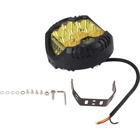 Projecteur LED 5 pouces 90W 5000LM IP67 étanche universel pour SUV ATV UTV bateau jaune (1/5)