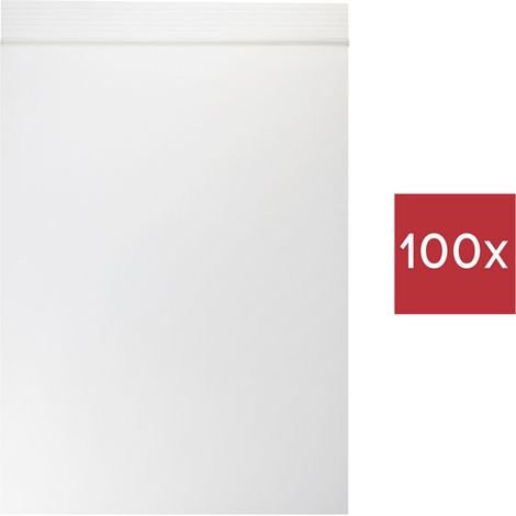 TRU COMPONENTS Sachet à fermeture pression sans bande d'inscription (L x l) 120 mm x 80 mm transpare
