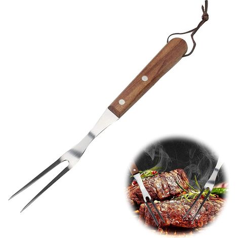 33cm-fourchette Dcouper Fourchette De Cuisson Fourchette Barbecue Fourchette Viande Bois Fourchette Viande Pour Utilis Dans Les Cuisines Les G (1/5)