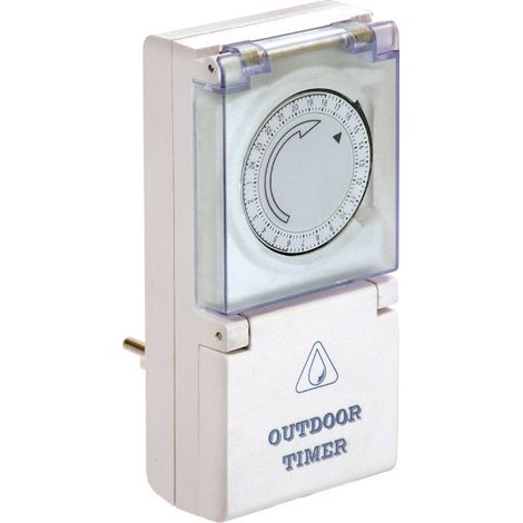 AS Schwabe 24031 Timer a spina analogico analogico Giornaliero 3500 W IP44