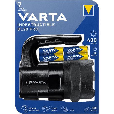 Torcia LED portatile Varta BL20 PRO con batterie AA, impermeabile IP54, 400 lm (1/5)