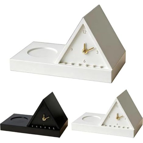 Horloge de repos de livre avec lumière et rangement, horloge de chevet numérique 4 en 1 avec support de livre, lampe de lecture LED et plateau de rangement, accessoire multifonction pour chambre à (1/5)