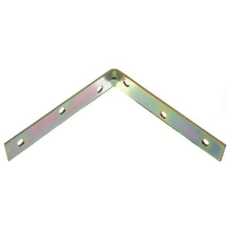 One Stop DIY Lot de 4 équerres d'angle droit en L en acier YZP 125 mm