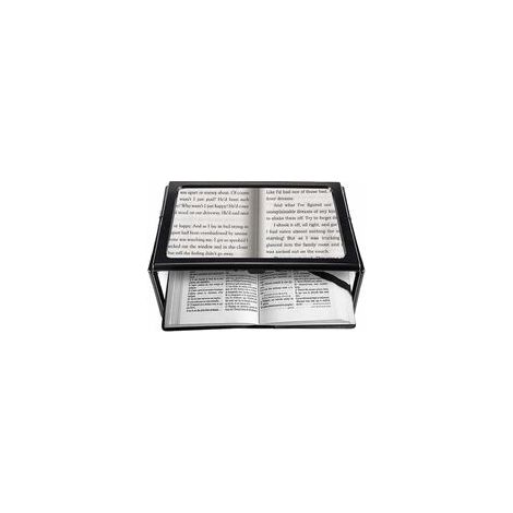 A4 Pleine Page Loupe de Lecture Loupe Sur Pied Rectangulaire Mains Libres avec 4 LED Lampe Lentille de Grossissement 3X pour Lire pour les Personnes âgées Les Aînés et Les Malvoyants de (1/5)