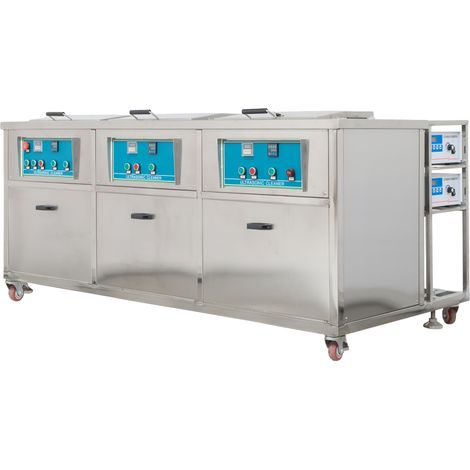 Nettoyeur ultrasons industriel 3 cuves - 60 litres avec filtration - fonctionnement 24/7 MW Tools UCI0603F (1/5)