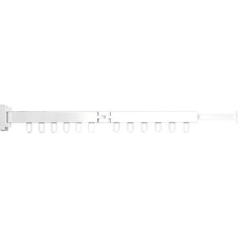 Wandmontierter, klappbarer Wäscheständer aus Aluminiumlegierung, ideal für Balkon, Schlafzimmer, Küche, Wohnzimmer, weiß (1/5)