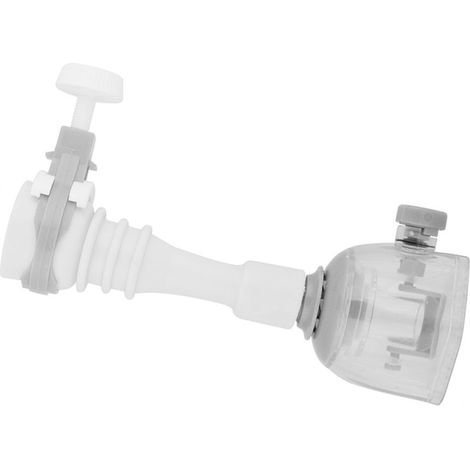13 cm grauer, spritzfreier, ausziehbarer Spültischhahn, sparsamer Mischer mit verstellbarem Strahl, drehbarer Küchenbrause, wassersparendes Hahnzubehör. (1/5)