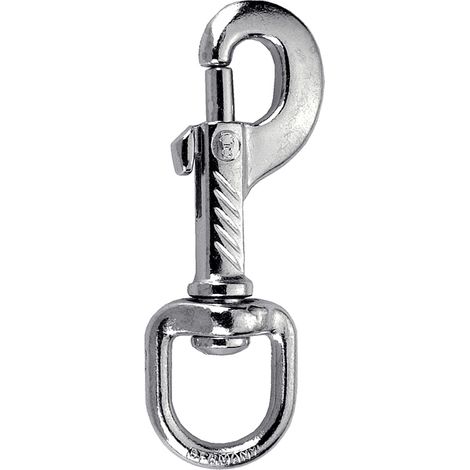 Moschettone con anello girevole 78 mm.