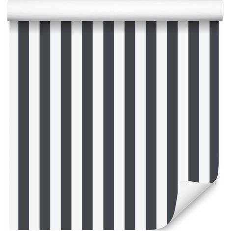 Gestreifte Tapete, weiß und grau, für Wohn- und Schlafzimmer, 50 x 1000 cm (1/5)