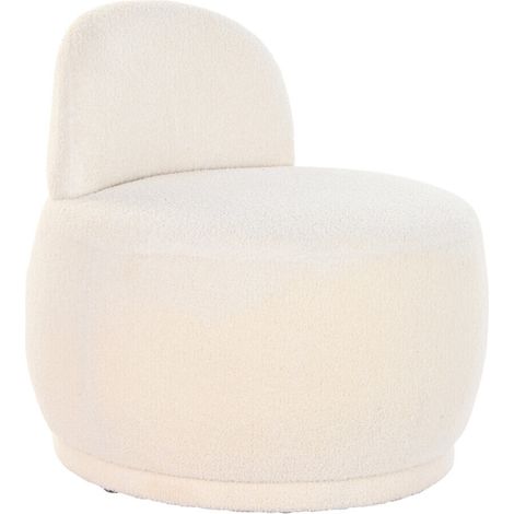 Sillon Poliester 66X66X66 Borreguito Blanco (1/5)