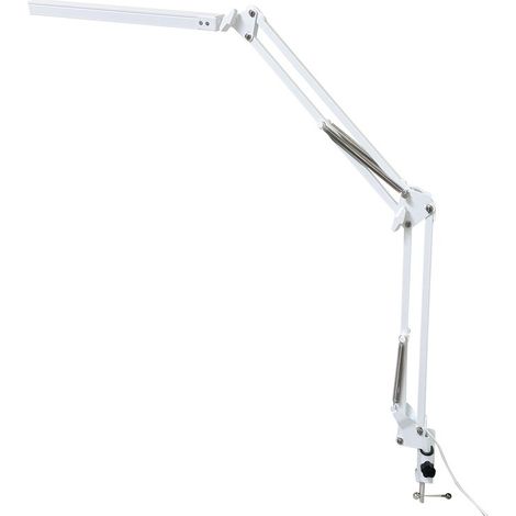 Lampe de Bureau LED Ajustable avec Bras Articulé Blanc (1/5)