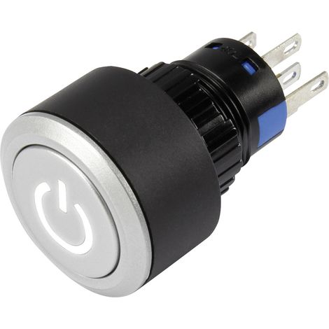 TRU COMPONENTS 1303032 LAS1-AWY-11T/W/12V/P Drucktaster 250 V/AC 3 A 1 x Aus/(Ein) tastend Weiß IP6