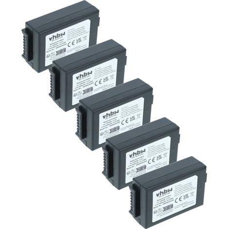 vhbw 5x Akku kompatibel mit TEKLOGIX WorkAbout Pro 4, 7527C-G2, 7527C-G3, 7525C-G1, 7525S-G1 Handheld Computer Scanner (3300 mAh, 3,7 V, Li-Ion)