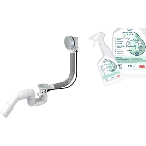 Siphon automatique chromé Prevvex Bathloc avec vinaigre ménager