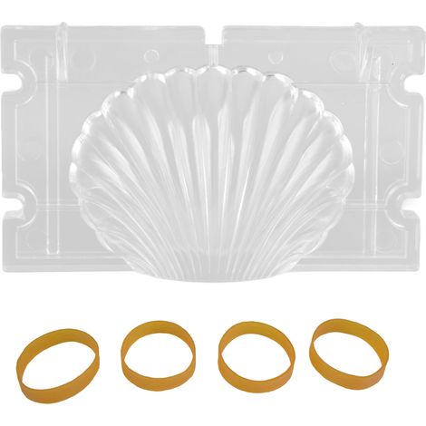 Moule à bougie coquillage DIY, kit de fabrication de bougies artisanales, décoration de mariage plage, lot de 2 moules en silicone. (1/5)