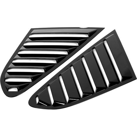 de protection de vitre latérale en ABS noir brillant avec (1/4)