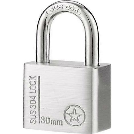 Wasserdichtes Edelstahl-Vorhängeschloss mit langem Bügel, rostfrei, robust, für den Außenbereich, mit Schlüsseln, 21 mm (1/5)