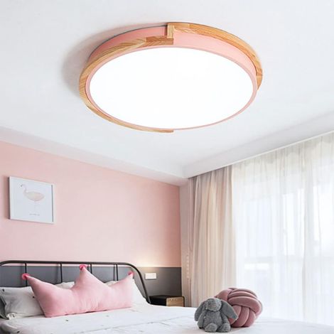 Plafonnier LED 40 cm, plafonnier moderne à encastrer, lumière décorative rose, luminaires à proximité du plafond (lumière blanche) (1/5)
