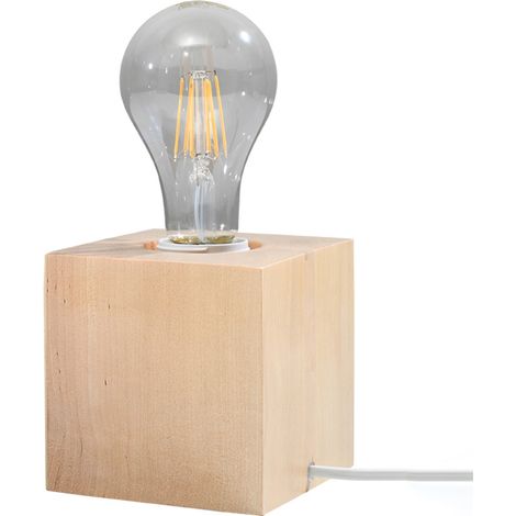 Lampada da scrivania Magnum 1 E27 in legno naturale Lumilo 06.547.77 (1/5)