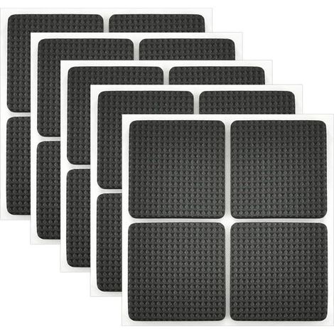 20 almohadillas antideslizantes de goma, almohadillas adhesivas de goma, almohadillas adhesivas de fieltro, almohadillas adhesivas para muebles para proteger azulejos, mesas y suelos de madera, 3,8 x  (1/4)