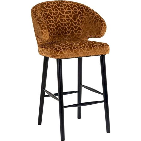 Tabouret de bar Indigo doré élégant - Or vieilli élégant (1/5)