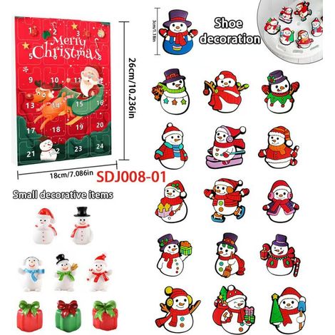 New Creative Christmas Series Blind Box Christmas 24-Day Calendar Box Cartoon Snowman Surprise Box - SDJ008—01 -