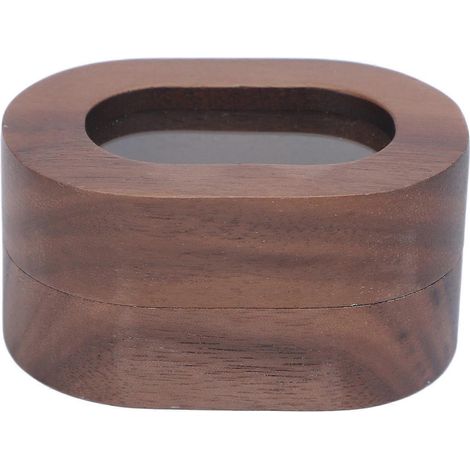 Vintage Ringbox aus Walnussholz und weichem Schaumstoff für Verlobungsringe, Magnetverschluss, ideal für Hochzeiten oder Partys (1/5)