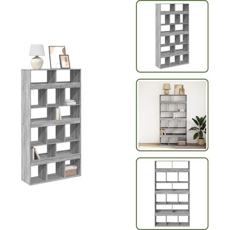 vidaXL Bücherregal Grau Sonoma 100x33x187,5 cm Holzwerkstoff (1/5)
