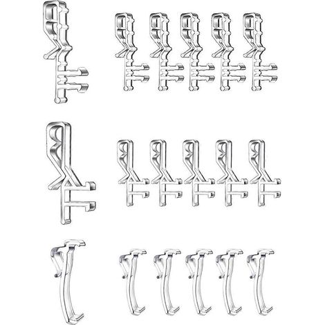Clips de fixation pour cantonnière à canal caché, clips en plastique transparent de 1-7/8 pouce pour stores - (1/5)