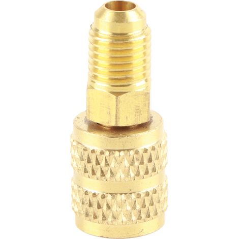 Ortviai Adaptateur R410A pour climatisation – raccord SAE mâle 1/4″ vers femelle 5/16″ en laiton haute pression