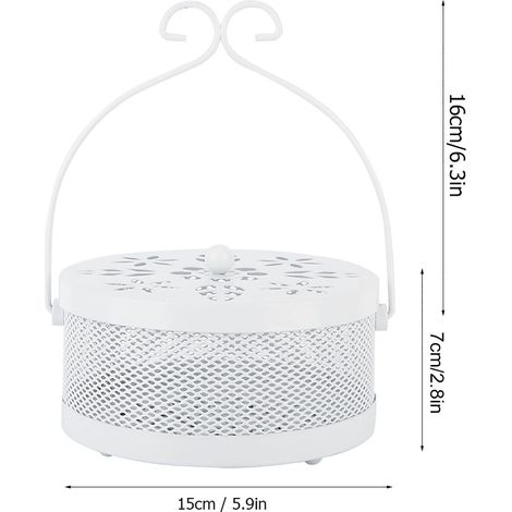 Räucherstäbchenhalter aus Metall mit Sprühkopf und Reinigungsbürste – Schwarz oder Weiß – 15 cm x 7 cm – Inklusive Räucherstäbchenbox (1/5)