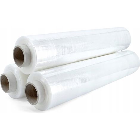 Film estirable Rafael de 50 cm, 23 μm, 2,7 kg, 0,3 kg, tubos incoloros EKO para cajas de cartón (1/4)