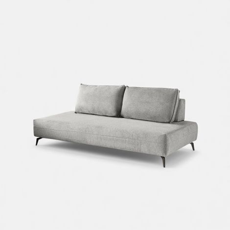Divano 2 posti modulare con cuscini design Made in Italy Campiglio D180 - Silver