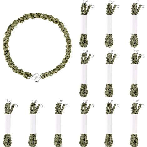 24 sangles élastiques militaires pour bottes, lacets, jarretières, attaches pour bottes avec crochets métalliques (vert) (1/5)