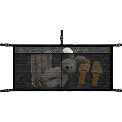 Sac de Rangement pour Bateau Filet de Rangement pour Poste Incliné,Porte-Accessoires à Sangle Ajustable avec 3 Compartiments pour Bouteille d'eau Vêtements Chapeaux Lunettes de Soleil (1/5)