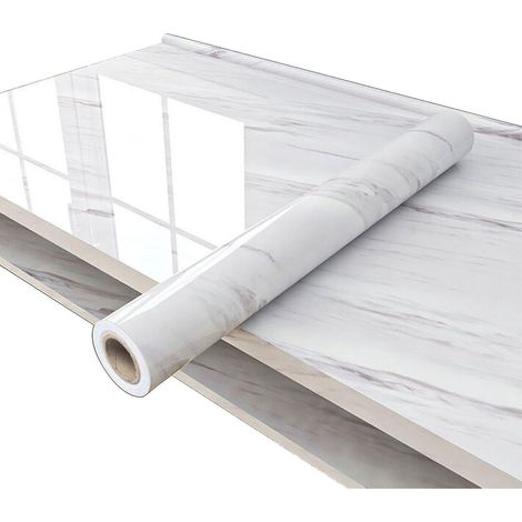 Selbstklebende Tapete in Marmoroptik, wasser- und ölbeständig, für die einfache Möbelrenovierung – ideal für Küchenarbeitsplatten, Schränke und Wohnzimmerwände. 40 x 100 cm