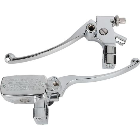 Levier d'embrayage Maître cylindre Pompe frein gauche et droite pour VT600 VT750 VT1100 VT1300 VTX1300 VF750 (Chrome) (1/5)