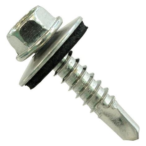 TORNILLO AUTOTALADRANTE DIN 7504-K CINCADO + ARANDELA 5,5X22 P19 (100UND)-LUSAN