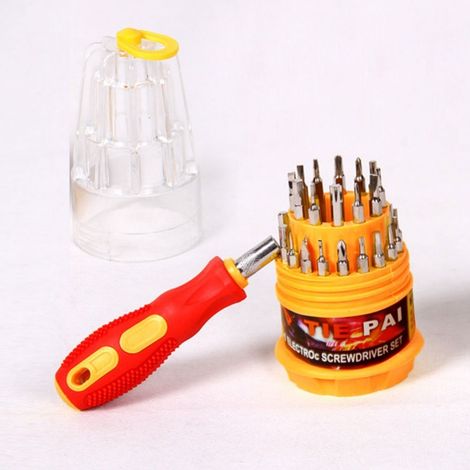Juego de destornilladores 32 pz trozos de cruz corte torx intercambiables (1/4)