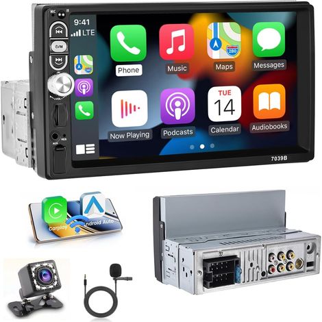 7" 1 DIN Autoradio avec Bluetooth FM Caméra de Recul (1/5)