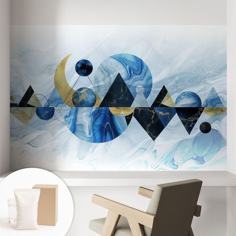 Tapete Vliestapete mit Kleber - abwaschbar - Arbeitszimmer - Esszimmer- Top Qualität Kosmische Eleganz 104x70 cm (1/5)