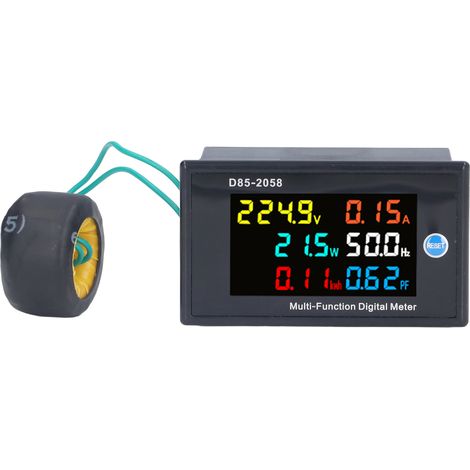 Einphasen-Energiemonitor mit digitaler LCD-Anzeige – Misst Wechselspannung und -strom 40–300 V