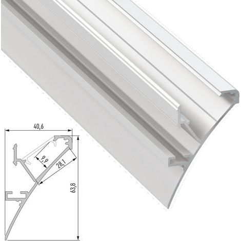Profilo Alluminio  LOGI 2,02M (1/2)