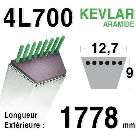 Courroie 4L700 - 4L70 AYP - ROPER 362828 d3 ra - 62828 - 108505 SIMPLICITY 1713549
