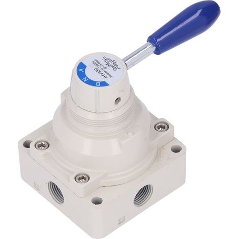 Robinet à levier rotatif, contrôle de débit d'air 01,0 MPa (0-145 psi), vanne pneumatique 4 voies 3 positions, interrupteur manuel 4HV330-08 (1/5)