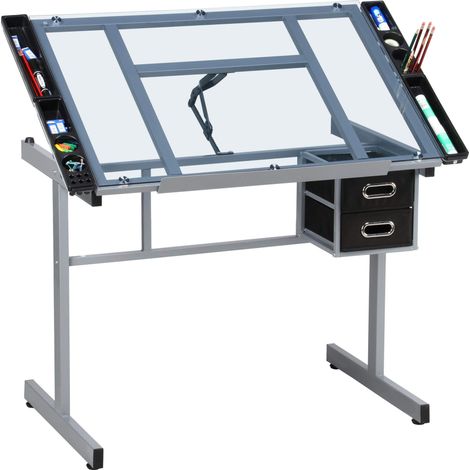 Table Dessin Inclinable 0-60° 104x60 cm Noir (1/5)