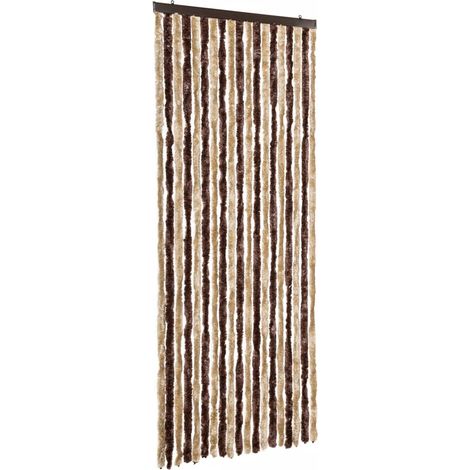 Moustiquaire，Rideau anti-moustique Beige et marron clair 56 x 185 cm Chenille CFW57693 (1/5)