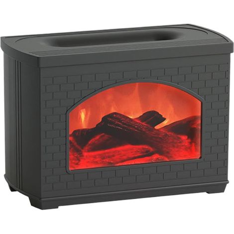 Diffusore d'aria a forma di fiamma, diffusore con simulazione di camino, diffusore di oli essenziali a fiamma USB, umidificatore decorativo a ultrasuoni 20,6 x 10,5 x 14,4 cm per uso domestico, intern