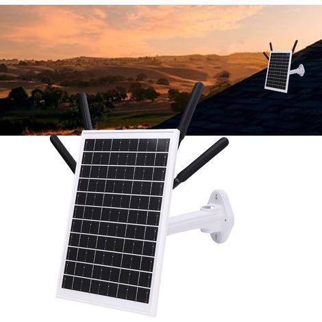 Solarbetriebener 4G LTE Modem-Router + WLAN-Repeater für den Außenbereich (IP66) mit 12-W-Solarpanel, 18000-mAh-Akku, Antennen, Schwarz – 300 Mbit/s, 150 m Reichweite (1/5)